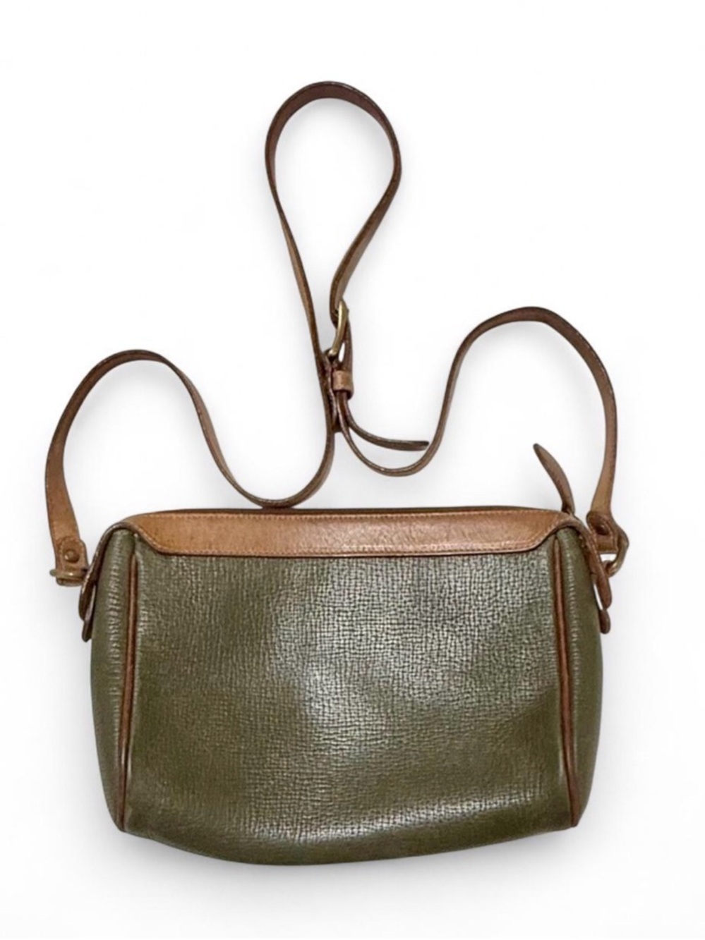 $350 - Vintage Coach Crossbody Bag • Made in Italy • Green Leather - Picture 3 of 8
